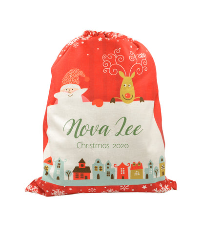 Linen Christmas Gift Sack