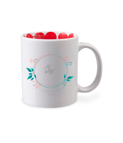 11oz White Mug With Heart Design Inside