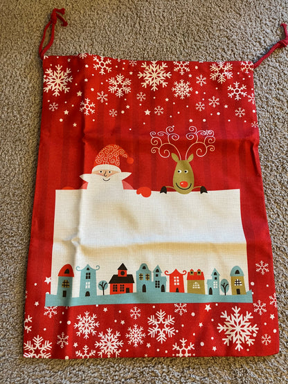 Linen Christmas Gift Sack