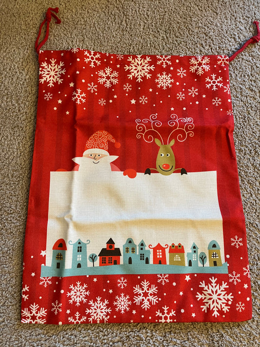 Linen Christmas Gift Sack