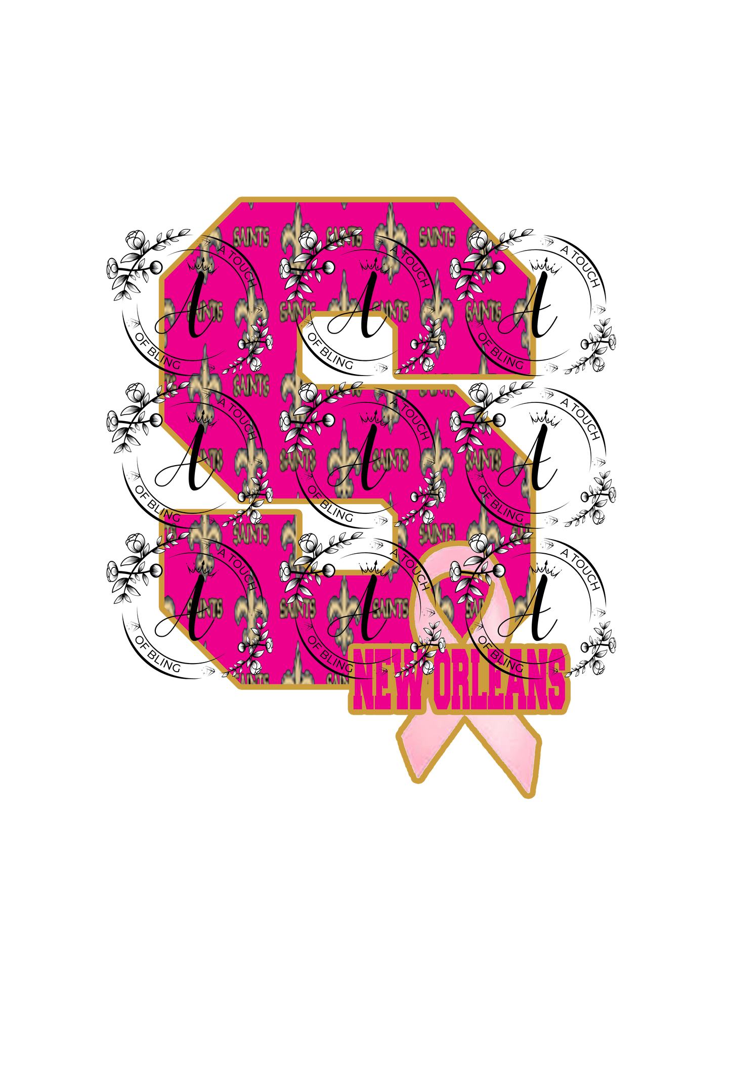 Football Breast Cancer New Orleans (Digital Download)