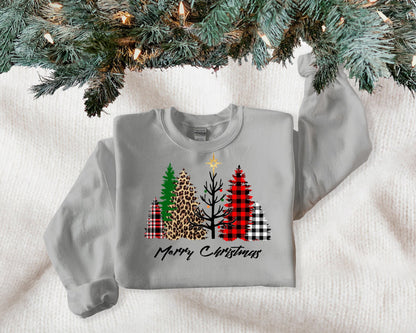 Merry Christmas Plaid Leopard Tree (Digital Download)