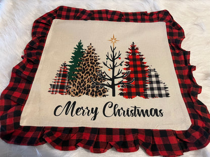 Linen Buffalo Plaid Pillow Case