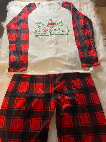 Sublimation Blank Buffalo Plaid Christmas Pajamas